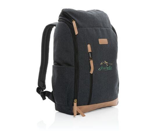 Impact AWARE™ 16 oz. r recyceltem canvas 15" Laptop-Rucksack Schwarz - XD Collection P760.241