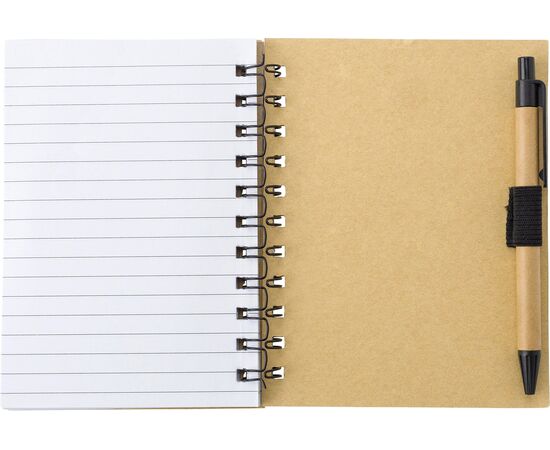 Ringbuch mit Kugelschreiber Niall Braun -  483412.011