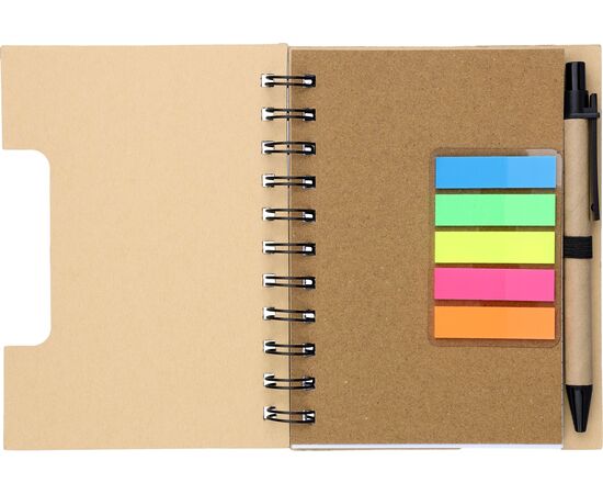 Ringbuch mit Kugelschreiber Niall Braun -  483412.011