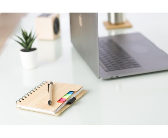 Ringbuch mit Kugelschreiber Niall Braun -  483412.011