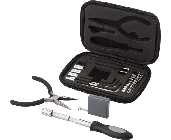 Gereedschapsset in PU lederen etui Lani Zwart -  433300.001