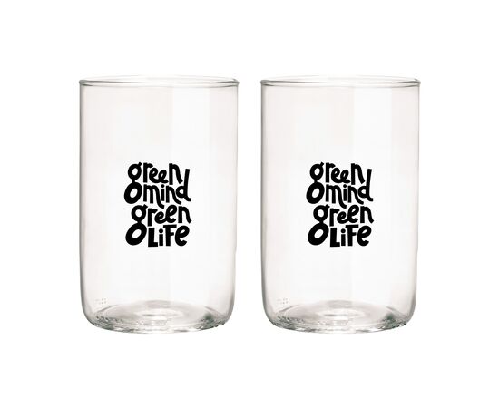 Rebottled® Tumbler 2-pack set glazen Transparant - Rebottled 143004
