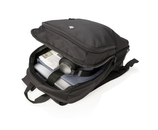 17" zakelijke laptop rugzak PVC vrij Zwart - Swiss Peak P762.220