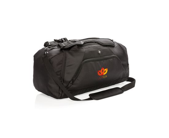 Swiss Peak RFID sports duffel & backpack Black - Swiss Peak P762.261