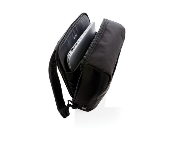 Swiss Peak 15" anti-theft RFID & USB backpack PVC free Black - Swiss Peak P762.371