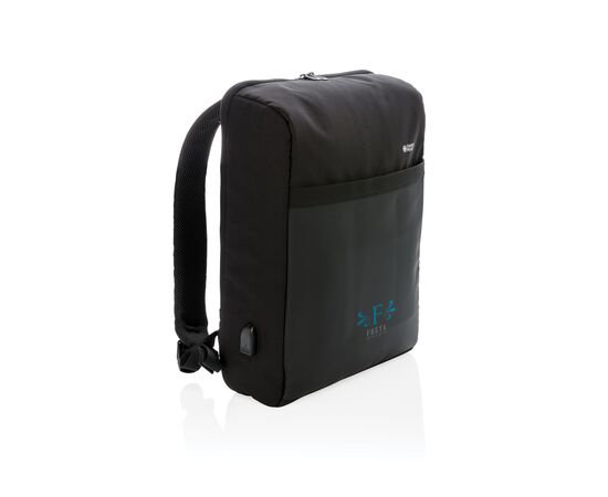 Swiss Peak 15" anti-theft RFID & USB backpack PVC free Black - Swiss Peak P762.371