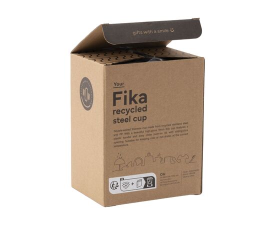 Fika RCS Recycled Steel Cup 400 ml Thermosbecher Schwarz -  196298