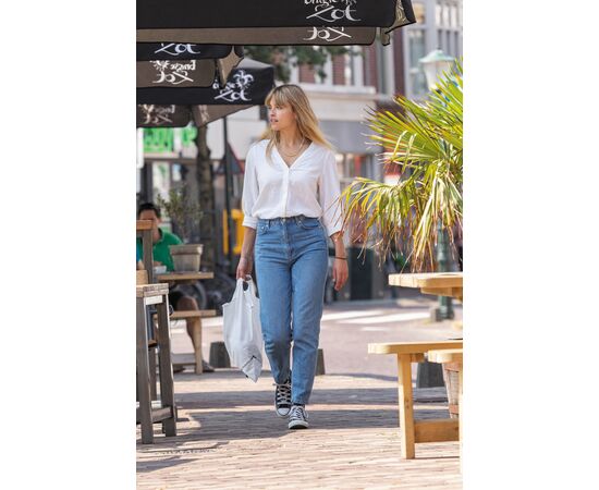 Impact AWARE™ RPET 190T opvouwbare shopper Wit - XD Collection P762.673