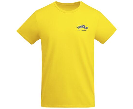 Breda biologisch katoenen kindershirt met korte mouwen Geel - Roly K66981BE