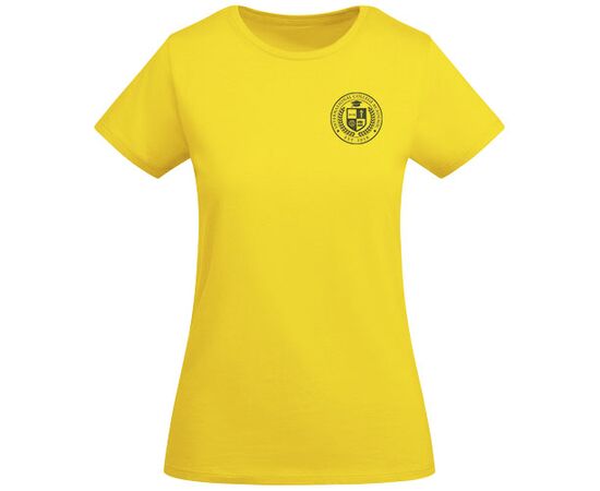 Breda biologisch katoenen dames T-shirt met korte mouwen Geel - Roly R66991B2