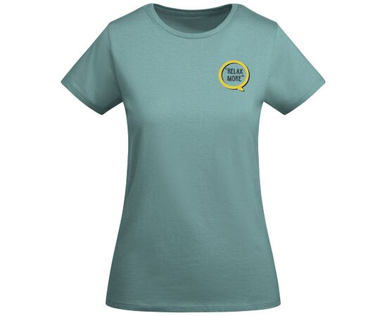 T-shirt Breda  en coton organique à manches courtes pour femme Dusty Blue - Roly R66991M3