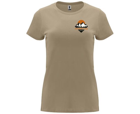 Capri damesshirt met korte mouwen Zand - Roly R66831H3