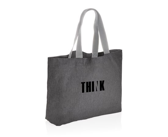 Grand sac tote en toile 240 g/m² recyclée non teintée Aware™ Antracite - XD Collection P762.958