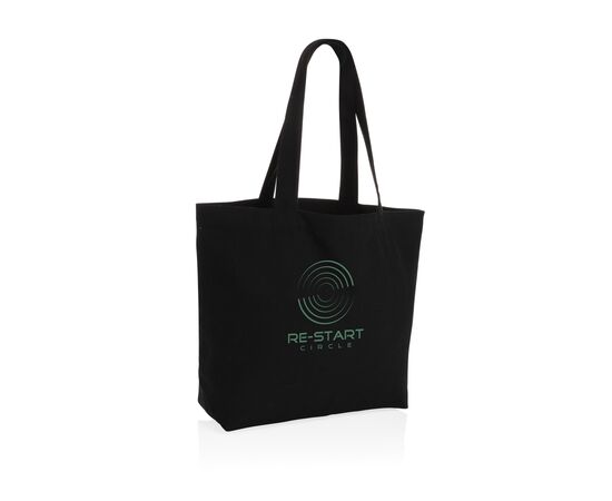 Impact Aware™ 240g/m² rcCanvas Shopper + Tasche, ungefärbt Schwarz - XD Collection P762.961