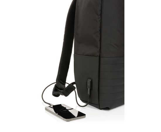 Swiss Peak AWARE™ RFID anti-theft 15.6'' laptop backpack Black - Swiss Peak P763.131