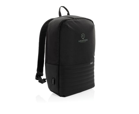 Swiss Peak AWARE™ RFID anti-theft 15.6'' laptop backpack Black - Swiss Peak P763.131