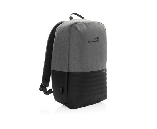 Swiss Peak AWARE™ RFID anti-theft 15.6'' laptop backpack Grey - Swiss Peak P763.132