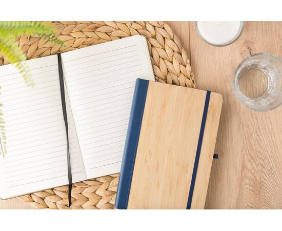 Carnet A5 en bambou et PU Dorita Blanc -  866554.002