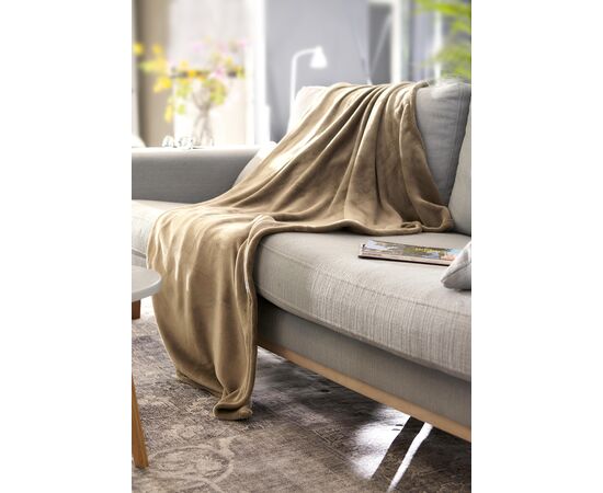 Flannel fleece (280 gr/m²) blanket Sean Grey -  965859.003