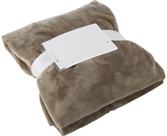 Flannel fleece (280 gr/m²) blanket Sean Khaki -  965859.013