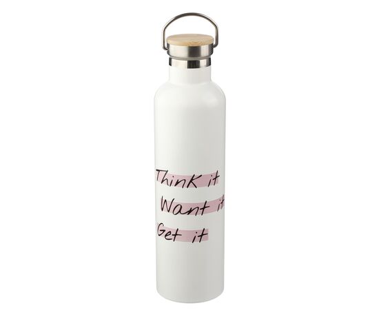 RVS dubbelwandige fles Damien Zilver -  966256.032