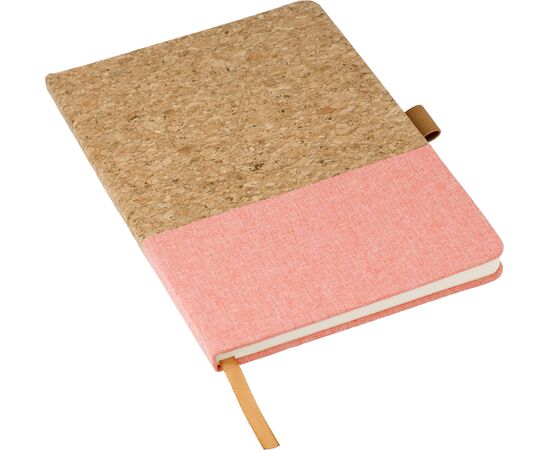 Kurk en katoenen notitieboekje Trevor Rood -  967381.008