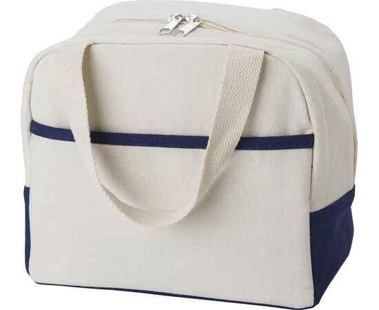 Cotton (280 gr/m²) cooler bag Alex Navy, Naturel -  967401.313