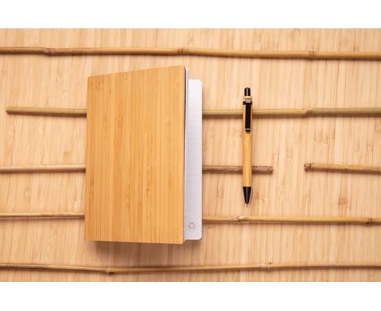 A5 Bamboo notebook & pen set Brown - XD Collection P772.159