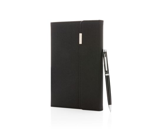 Swiss Peak deluxe A5 notebook and pen set Black - Swiss Peak P772.921