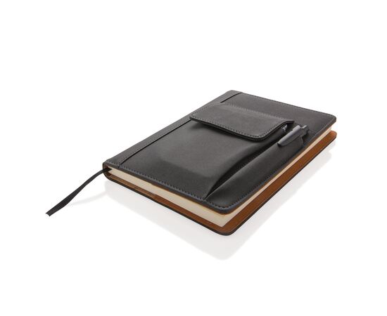Notebook with phone pocket Black - XD Collection P773.071
