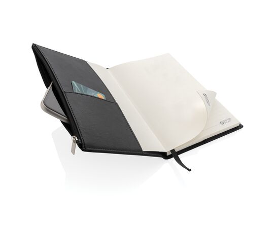 Swiss Peak A5 Notizbuch mit Zipper-Tasche Schwarz - Swiss Peak P774.141