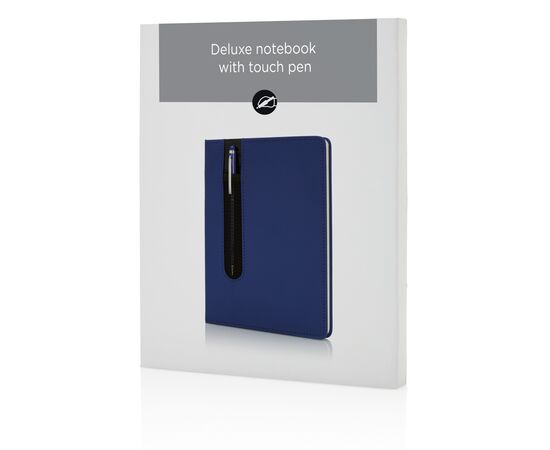Standard hardcover PU A5 notebook with stylus pen Dark blue - XD Collection P773.315