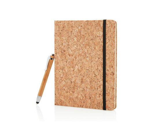 Carnet de notes en liège avec stylo en bambou A5 Brun - XD Collection P773.779