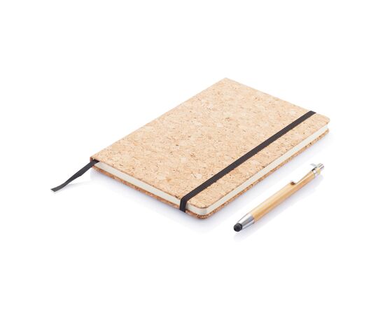 Carnet de notes en liège avec stylo en bambou A5 Brun - XD Collection P773.779
