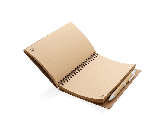 Kork Spiral-Notizbuch mit Stift Weiß - XD Collection P774.273