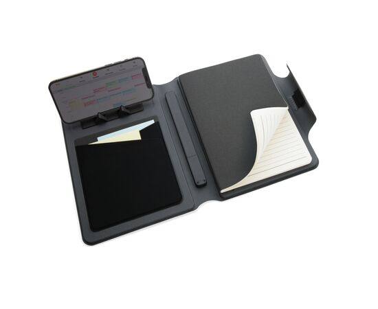 Carnet de notes A5 avec chargeur magnétique 10 W Artic Noir - XD Xclusive P774.312