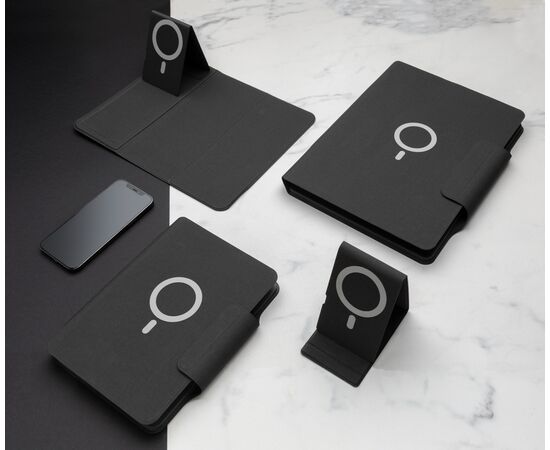 Carnet de notes A5 avec chargeur magnétique 10 W Artic Noir - XD Xclusive P774.312