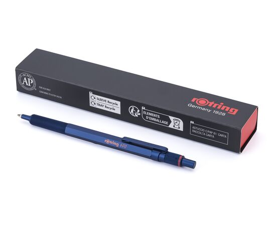 Stylo bille rOtring 600 Argent -  1003231.032.Zwartschrijvend