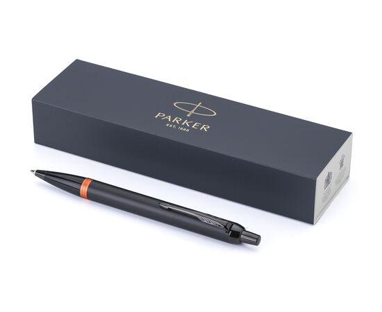 Stylo bille Parker IM Vibrant Rings Noir, Bleu -  1006049.081.Blauwschrijvend