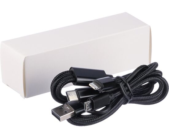 Nylon oplaadkabel Leif Zwart -  979762.001