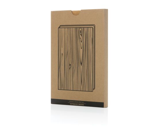 Kavana wood print A5 notebook Brown - XD Collection P774.368