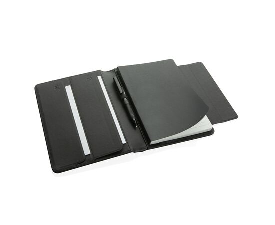 Swiss Peak Heritage RCS rPU A5 stone paper portfolio Black - Swiss Peak P774.421
