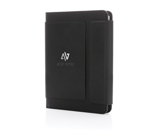 Swiss Peak Heritage RCS rPU A5 stone paper portfolio Black - Swiss Peak P774.421