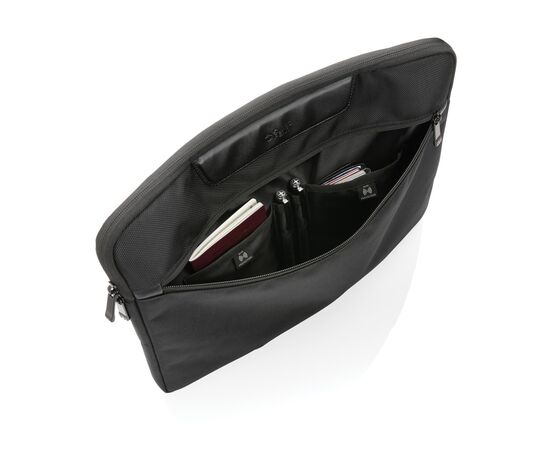 Swiss Peak AWARE™ RPET Voyager 15.6" laptop sleeve Black - Swiss Peak P788.091