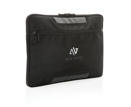 Swiss Peak AWARE™ RPET Voyager 15.6" laptop sleeve Black - Swiss Peak P788.091