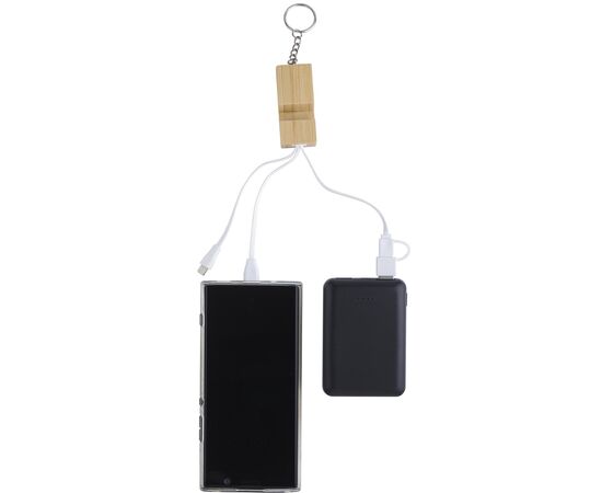 Bamboo keychain Sutton Brown -  1015141.011