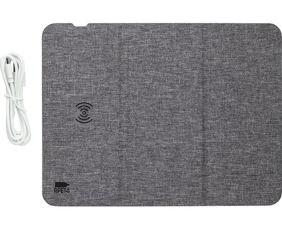 rPET wireless fast charger mousemat Selene Grey -  1015147.003