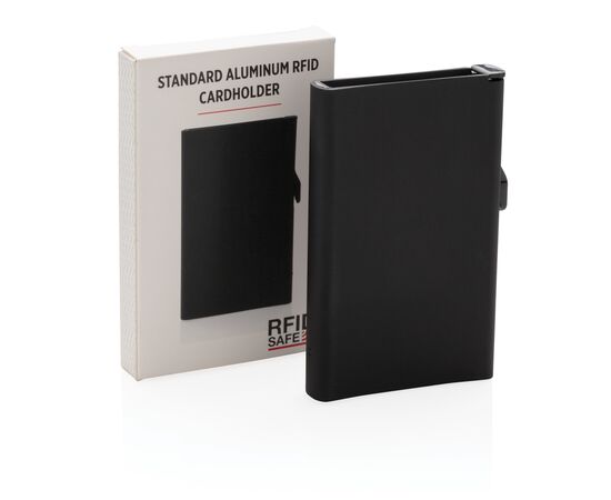 Porte cartes anti-RFID en aluminium Noir - XD Collection P820.041