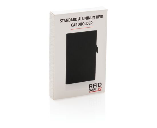 Porte cartes anti-RFID en aluminium Noir - XD Collection P820.041
