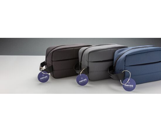 Impact AWARE™ RPET toiletry bag Dark blue - XD Xclusive P820.205